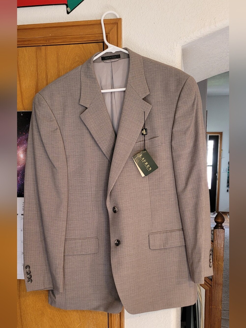 Ralph Lauren Men’s Gray Notch Lapel Two-Button Blazer